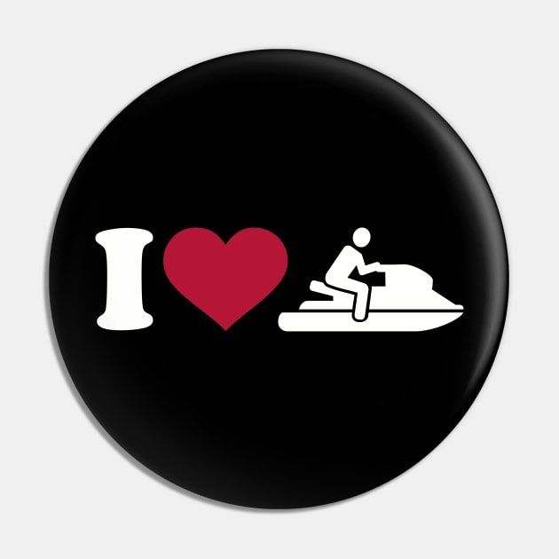 I love Jet Ski Pin by Designzz