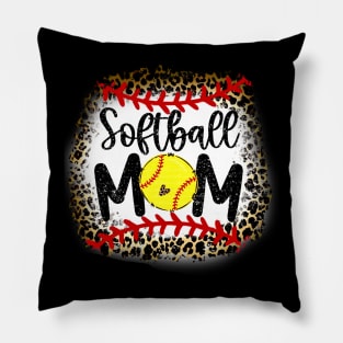 Leopard Softball Mom   Softball Mom   Softball Pillow