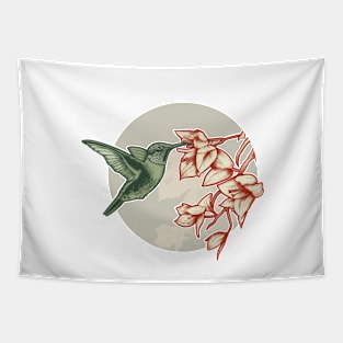 Hummingbird and bougainvillea Tapestry