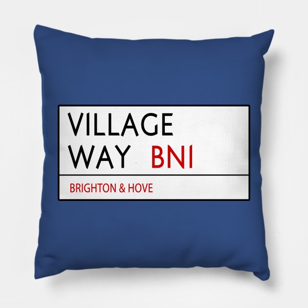 Village Way Brighton Pillow by Confusion101