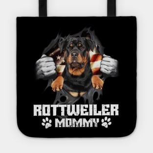 Rottweiler Mommy Paws Dog Lovers Happy Mother's Day Tote