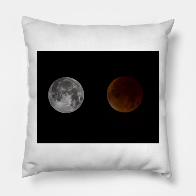 Blood Red Super Moon Eclipse Pillow by captureasecond