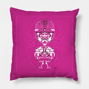 the monkey olmec head in ecopop sisimite beast art Pillow