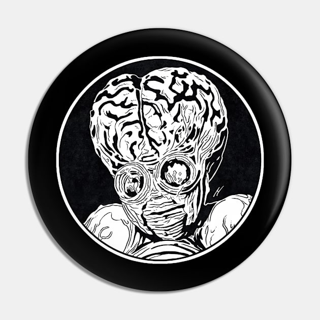 METALUNA MUTANT (Circle Black and White) Pin by Famous Weirdos