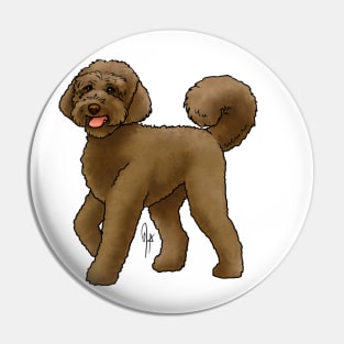 Dog - Labradoodle - Chocolate Pin