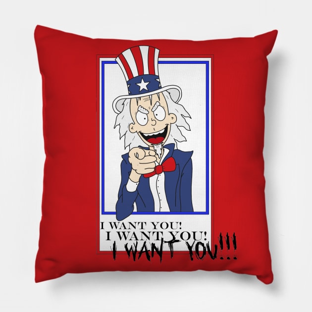 Pushy Patriot Pillow by knightwatchpublishing