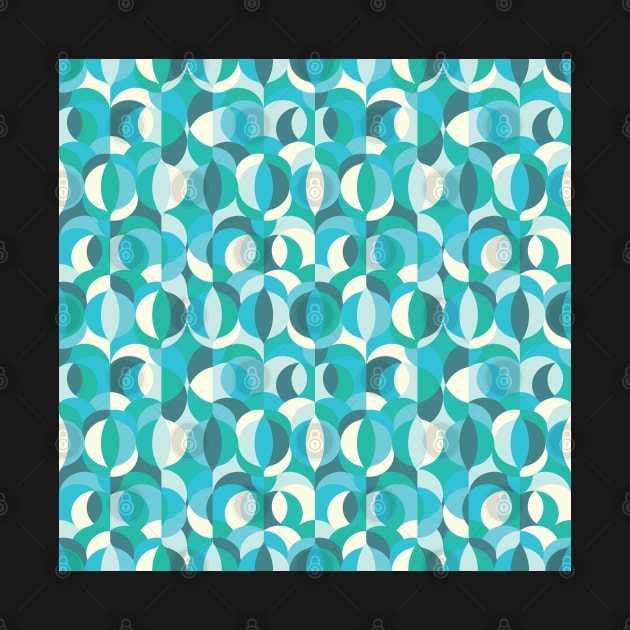 Abstract geometric ocean waves pattern by Elemesca