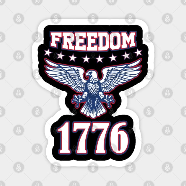 Freedom 1776 Magnet by TShirtWaffle1