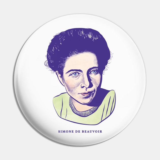 Simone de Beauvoir Pin by Huge Potato