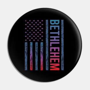 Blue Red Flag - Bethlehem Pin