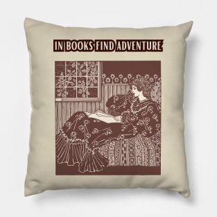 In Book Find Adventure- book worm Pillow