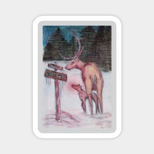 Rudolph Fawn Magnet