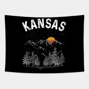 Vintage Retro Kansas State Tapestry