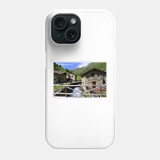 Alpine huts in Viso Phone Case