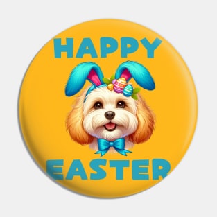 Maltipoo Easter Bunny Pin