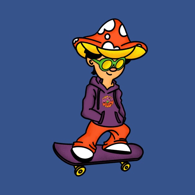 shroomy sk8 dude by HappyMushCo. 