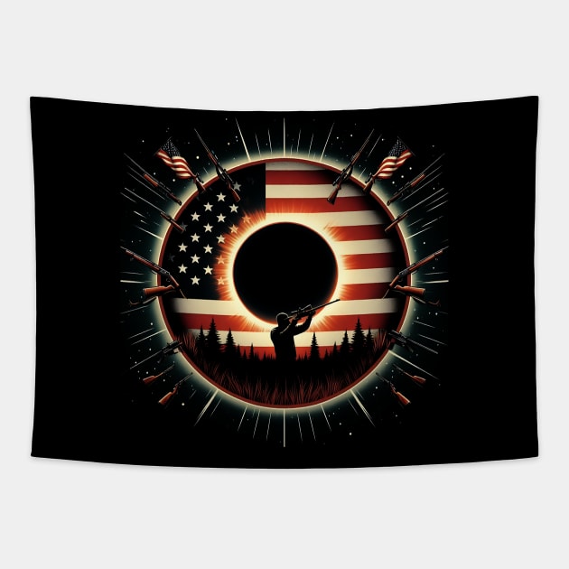 Solar Eclipse 2024 Design Hunting and the American Flag Tapestry by click2print