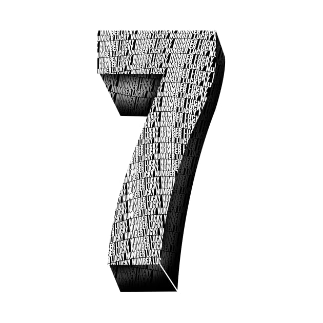 'Lucky Number 7' Awesome Lucky Number Gift by ourwackyhome