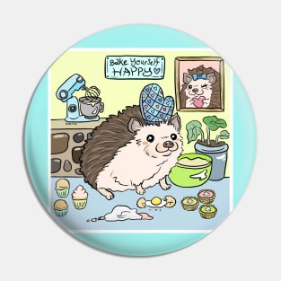 Hedgehog the baker Pin