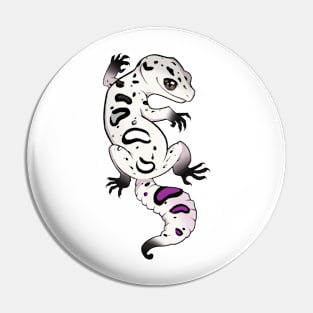 Asexual Pride Leopard Gecko Pin