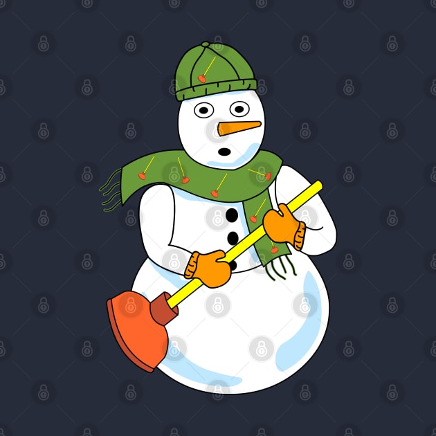 Snowman Plumber by Barthol Graphics