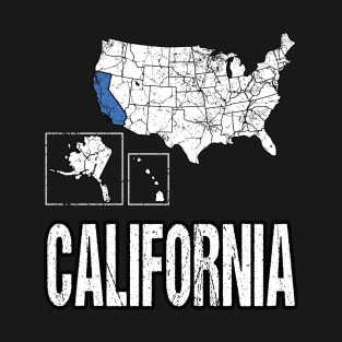 Vintage California Map T-Shirt