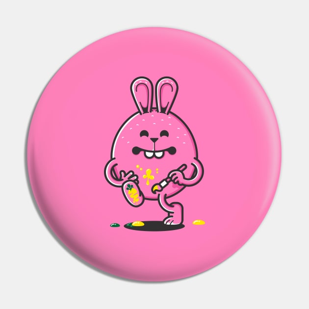 PINK RABBIT Pin by YellowDice