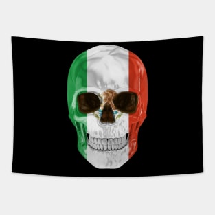 Mexico Flag Skull - Gift for Mexican With Roots From Mexico Tapestry