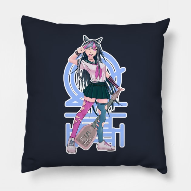 Ibuki Mioda Rockin it Pillow by zeocloud