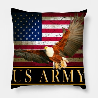 US ARMY FLAG and GOLDEN EAGLE Pillow