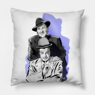 Abbott and Costello - An illustration by Paul Cemmick Pillow