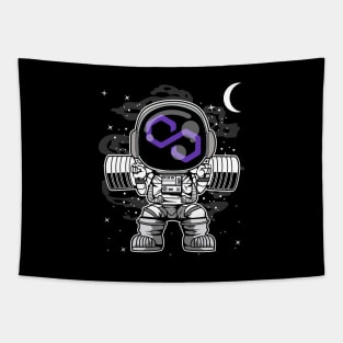 Astronaut Lifting Polygon Matic Coin To The Moon Crypto Token Cryptocurrency Blockchain Wallet Birthday Gift For Men Women Kids Tapestry