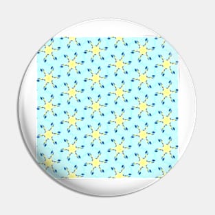 starfish on turquoise tropical sea geometric pattern Pin