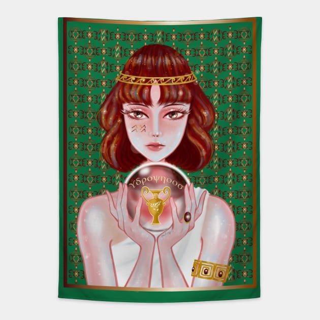 Aquarius Garnet Tapestry by amadeuxway