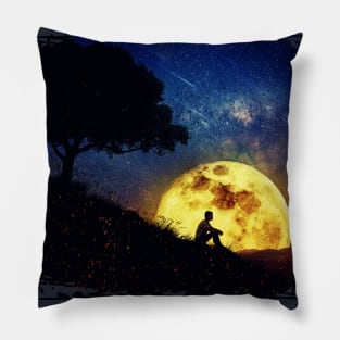 The Healing Power of Nature (Night Scene) Pillow