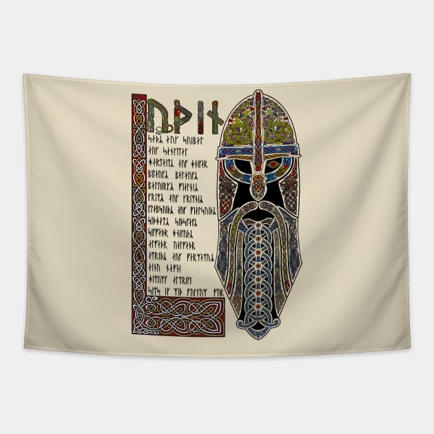 Odin - Hiberno Norse style - based on the Book of Kells Tapestry by Art of Arklin