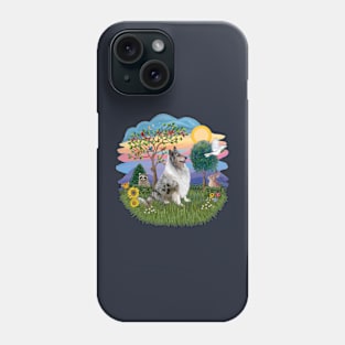 Blue Merle Collie Romps in the Country Phone Case