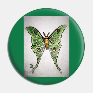 Luna moth Pin