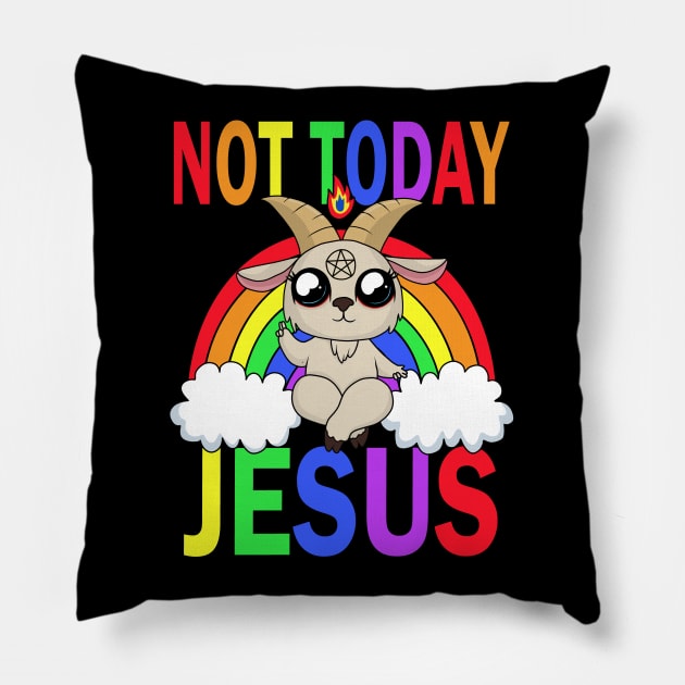 Not today Jesus Pillow by valentinahramov