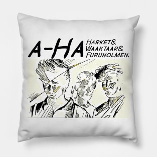 Vintage 80s A-Ha Roy Name List FanArt Design Pillow