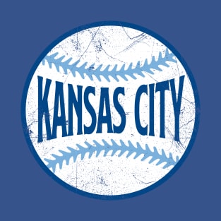 Kansas City Retro Baseball - Blue T-Shirt