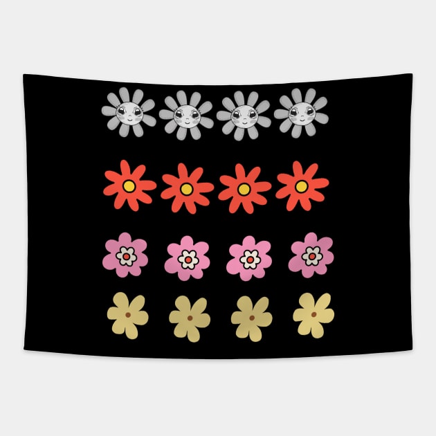 Blooming Flowers Tapestry by NomiCrafts