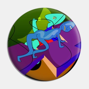 Crazy Aliens Pin