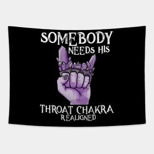 Yoga Chakra Brass Knuckles Funny Meditation Zen Statement Tapestry