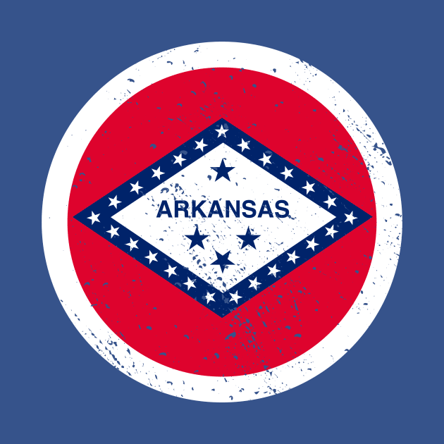 Retro Arkansas State Flag // Vintage Arkansas Grunge Emblem by Now Boarding