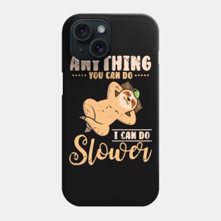 Cute Sloth Lazy Office Worker Working Sloth Statement Chill Phone Case