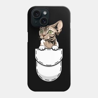 Funny Devon Rex Pocket Cat Phone Case