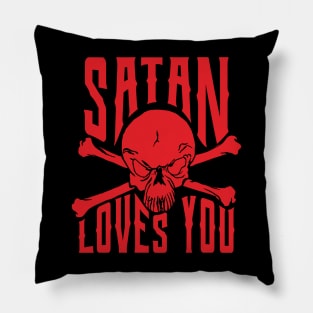 satan loves you Pillow