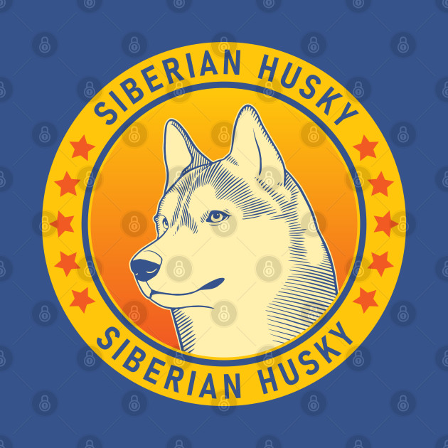 Disover Siberian Husky Dog Portrait - Siberian Husky - T-Shirt