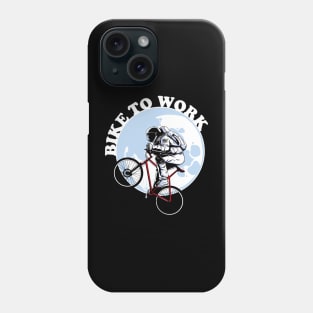 Bike to work on moon t-shirt Phone Case